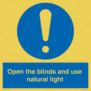 Open the blinds and use natural light